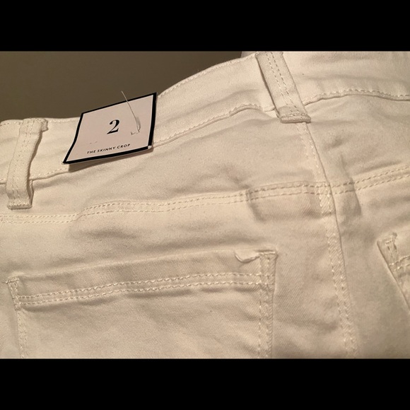 WHBM NewwithTags white jeans white stitched flower - Picture 3 of 7